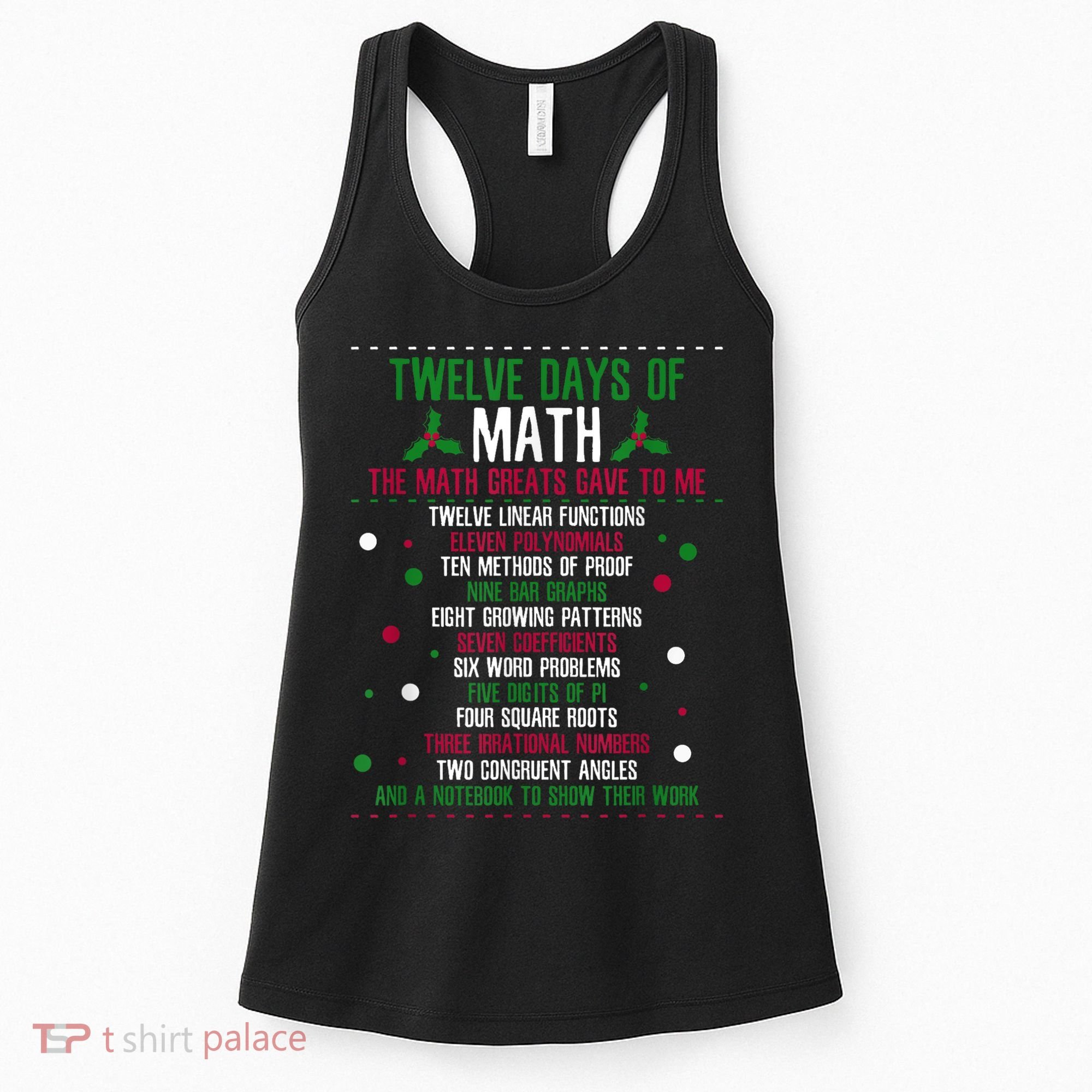 Christmas 12days Of Math Women's Tank Top