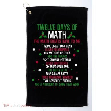 Christmas 12days Of Math Golf Towel