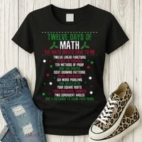 Christmas 12days Of Math Women's T-Shirt thumb 3
