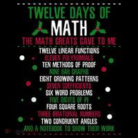 Christmas 12days Of Math Women's T-Shirt thumb 6