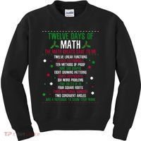 Christmas 12days Of Math Kids Sweatshirt thumb 0