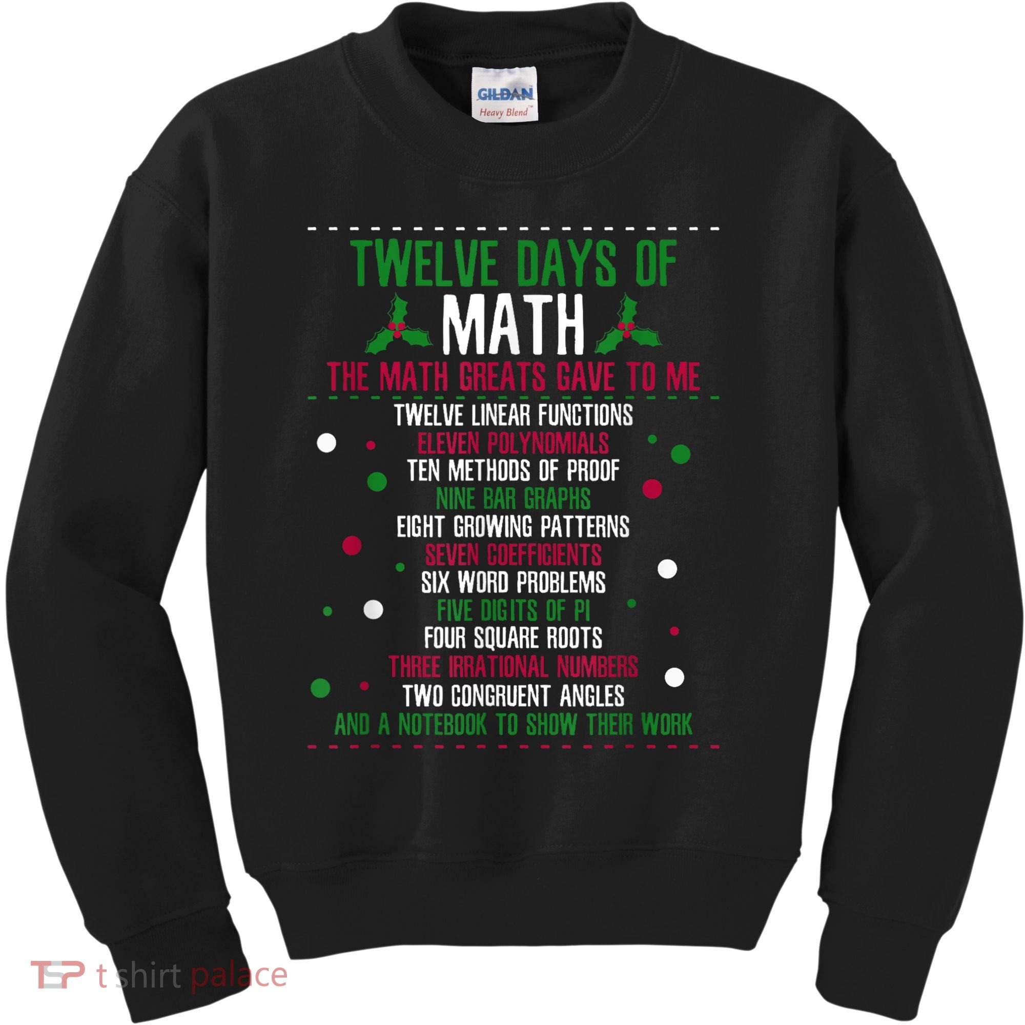 Christmas 12days Of Math Kids Sweatshirt