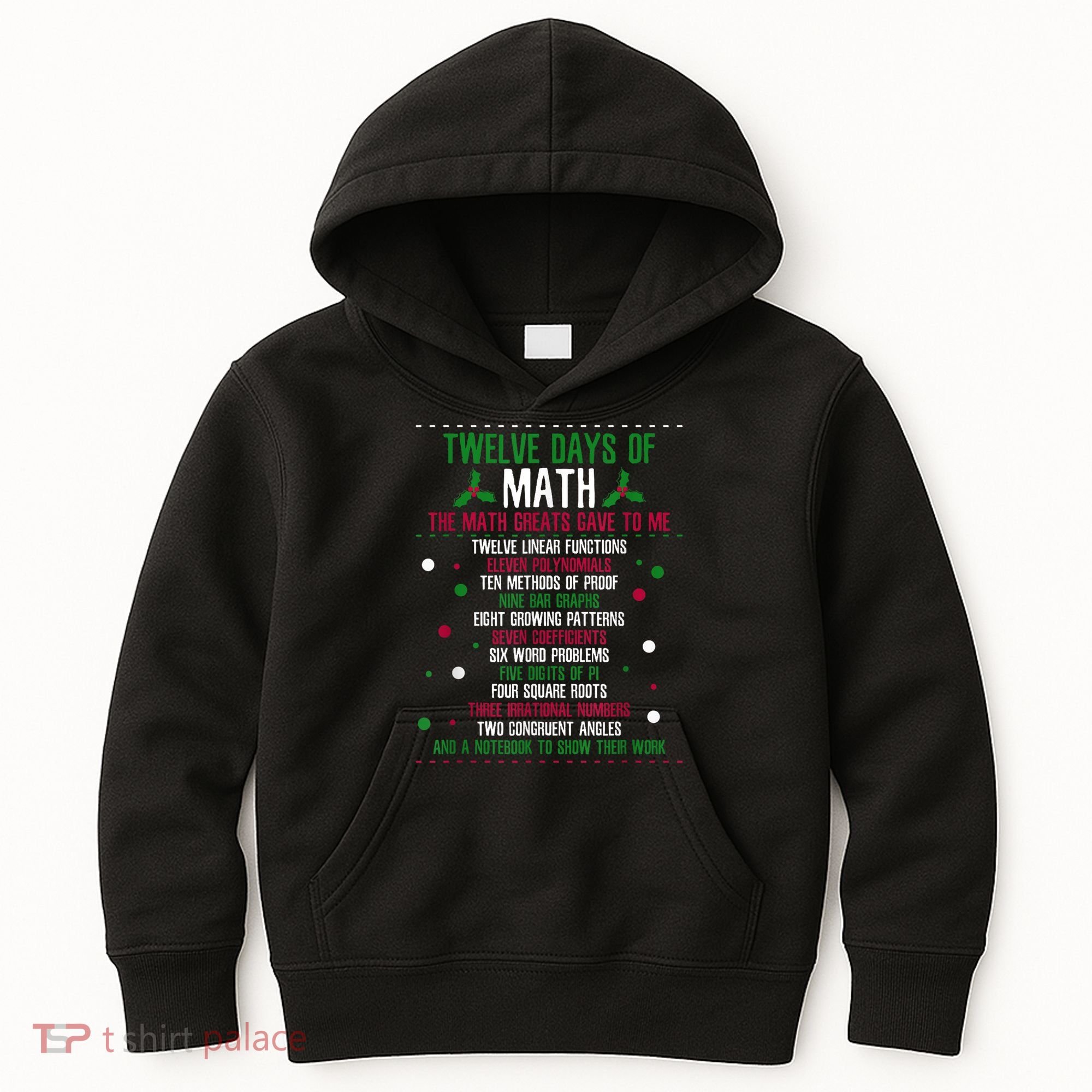 Christmas 12days Of Math Kids Hoodie