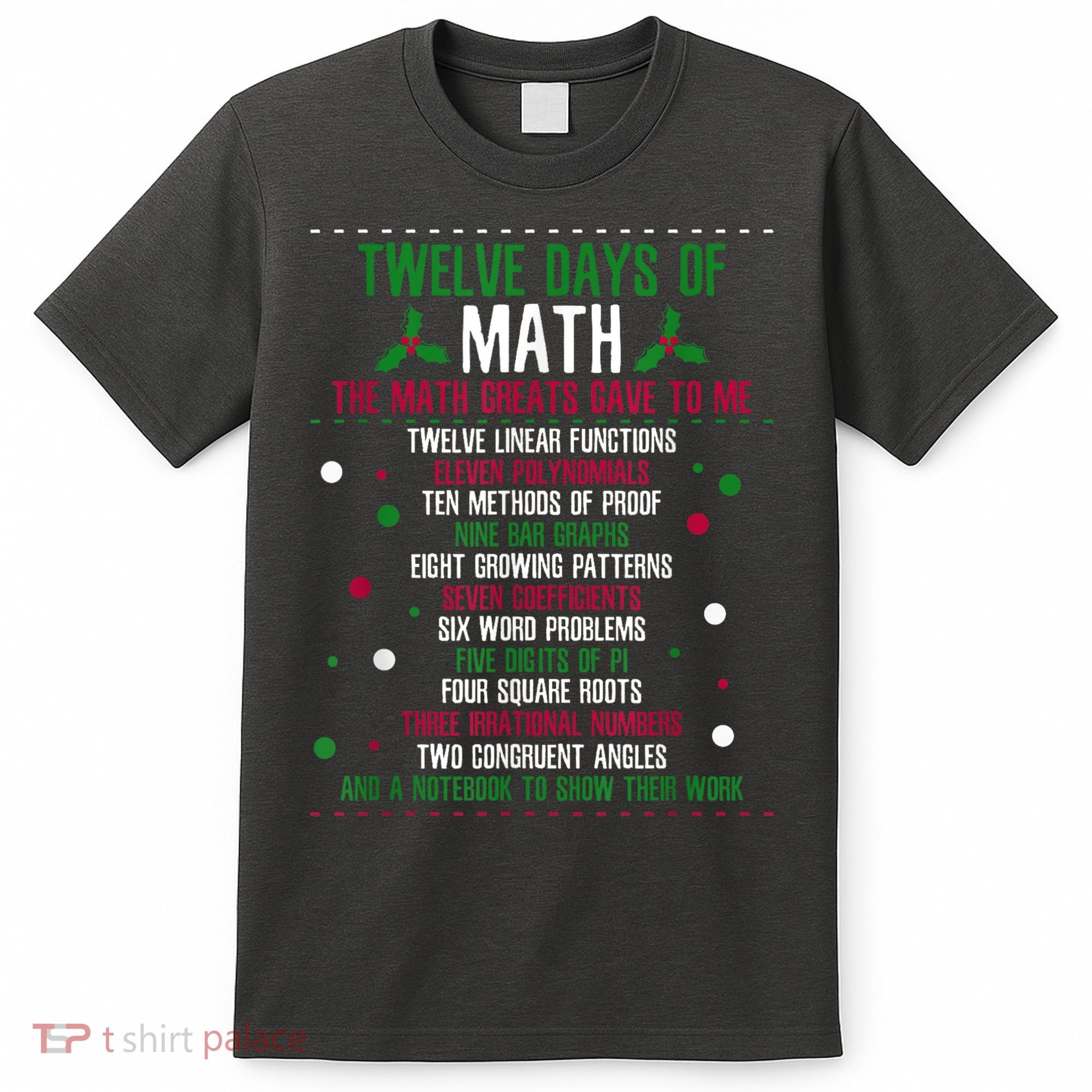 Christmas 12days Of Math T-Shirt