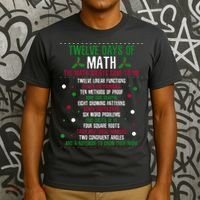 Christmas 12days Of Math T-Shirt thumb 3