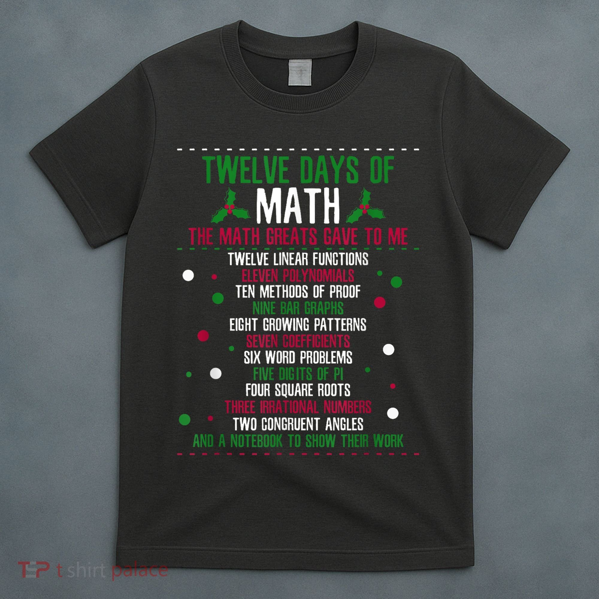 Christmas 12days Of Math T-Shirt