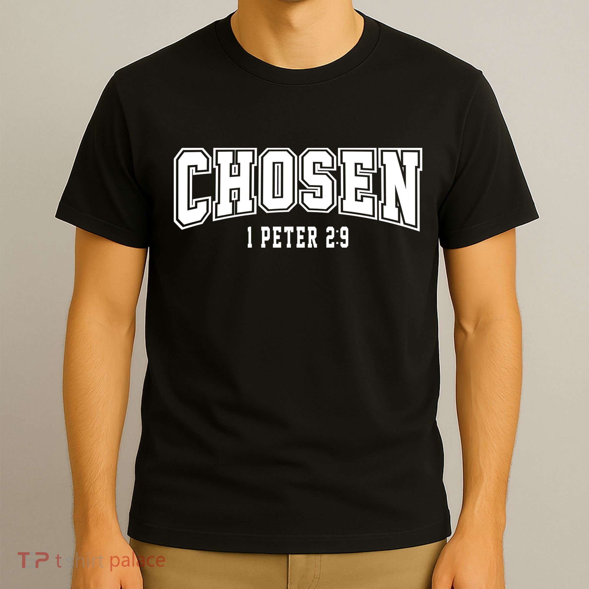 Chosen 1 Peter 2:9 Bible Verse Christian T-Shirt