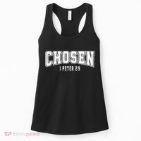 Chosen 1 Peter 2:9 Bible Verse Christian Women's Tank Top thumb 0