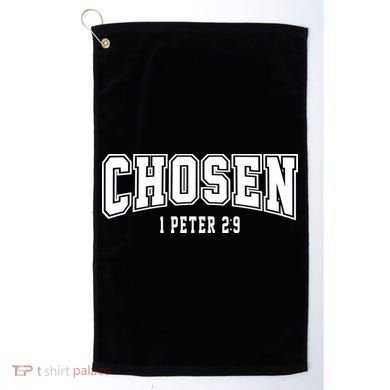 Chosen 1 Peter 2:9 Bible Verse Christian Golf Towel