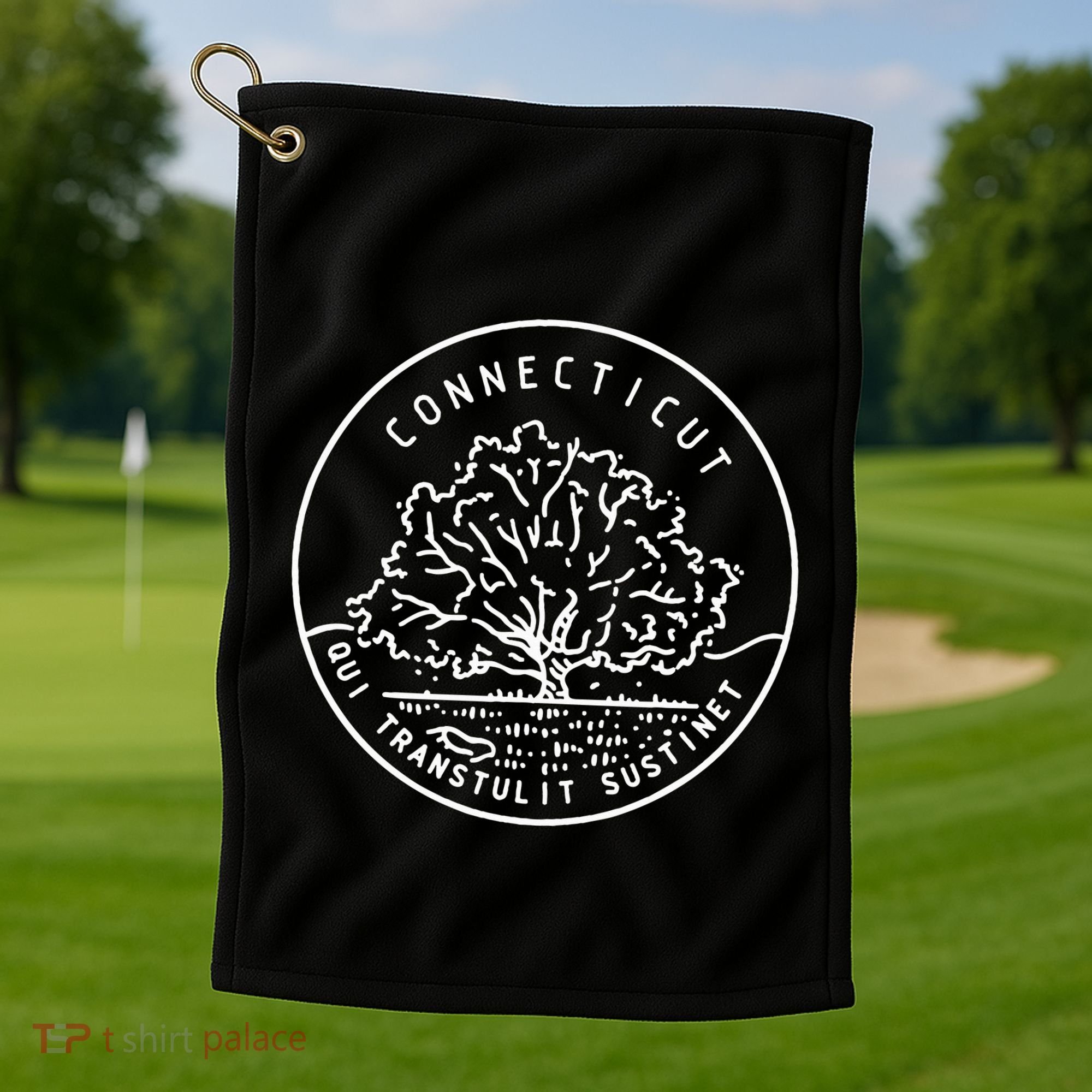 Connecticut 1788 State Of Connecticut Golf Towel