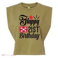 Celebrate 21st Birthday Milestone Graphic Garment-Dyed Women's Muscle Tee thumb 0