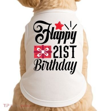 Celebrate 21st Birthday Milestone Graphic Doggie Tank