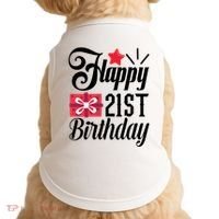 Celebrate 21st Birthday Milestone Graphic Doggie Tank thumb 0