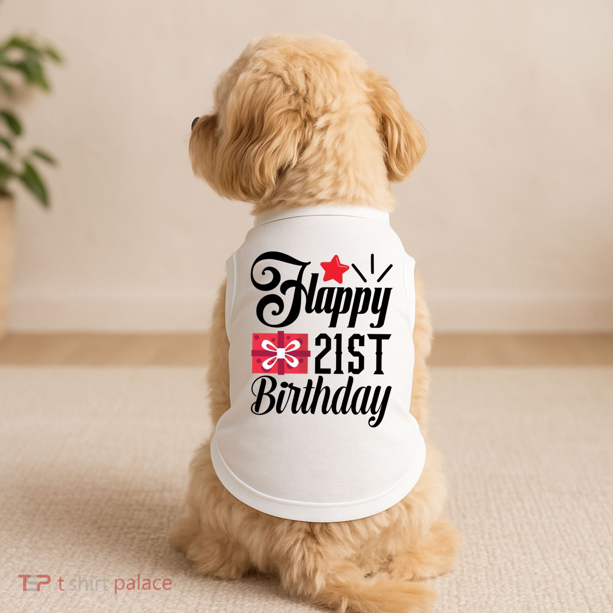 Celebrate 21st Birthday Milestone Graphic Doggie Tank