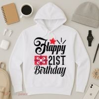 Celebrate 21st Birthday Milestone Graphic Hoodie thumb 3