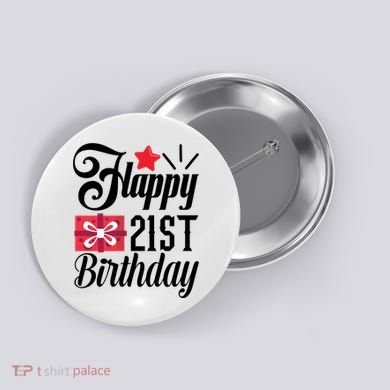 Celebrate 21st Birthday Milestone Graphic Button