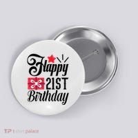 Celebrate 21st Birthday Milestone Graphic Button thumb 0