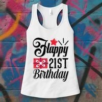 Celebrate 21st Birthday Milestone Graphic Women's Tank Top thumb 3
