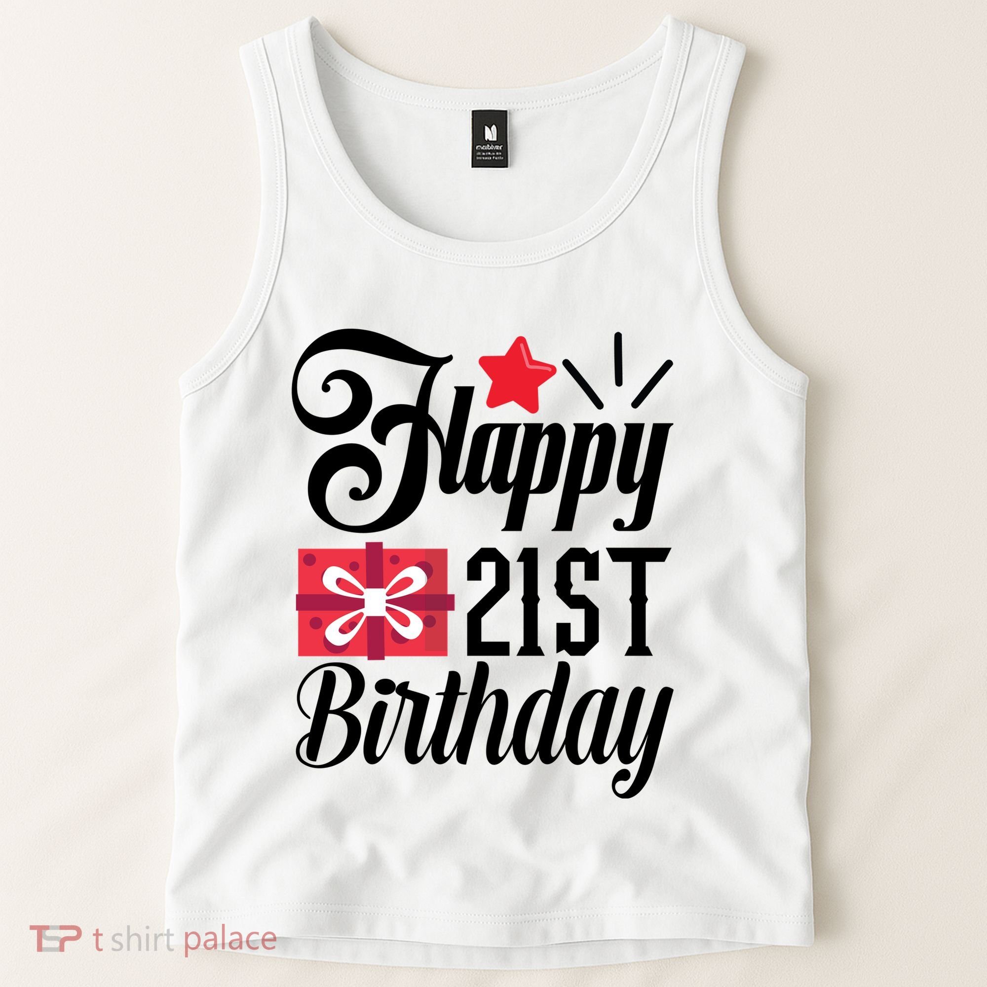 Celebrate 21st Birthday Milestone Graphic Tank Top