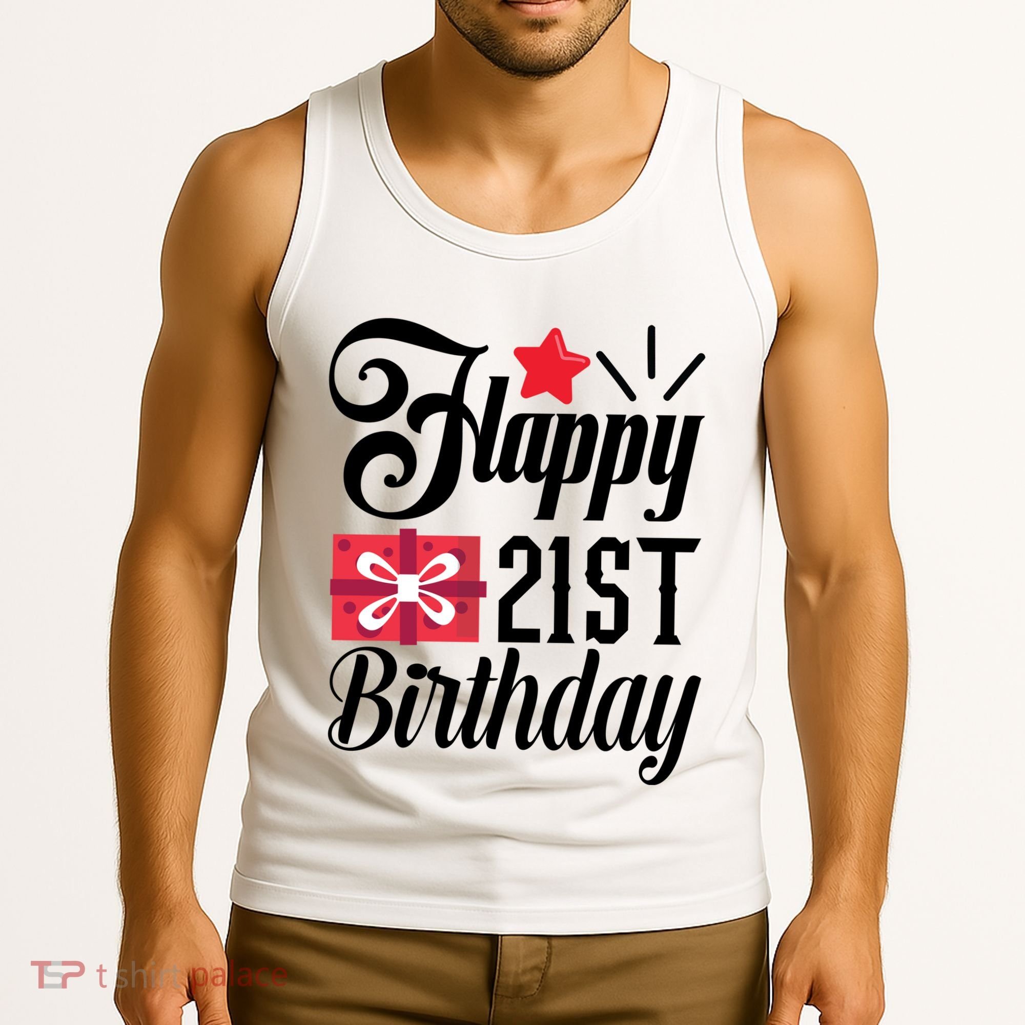 Celebrate 21st Birthday Milestone Graphic Tank Top