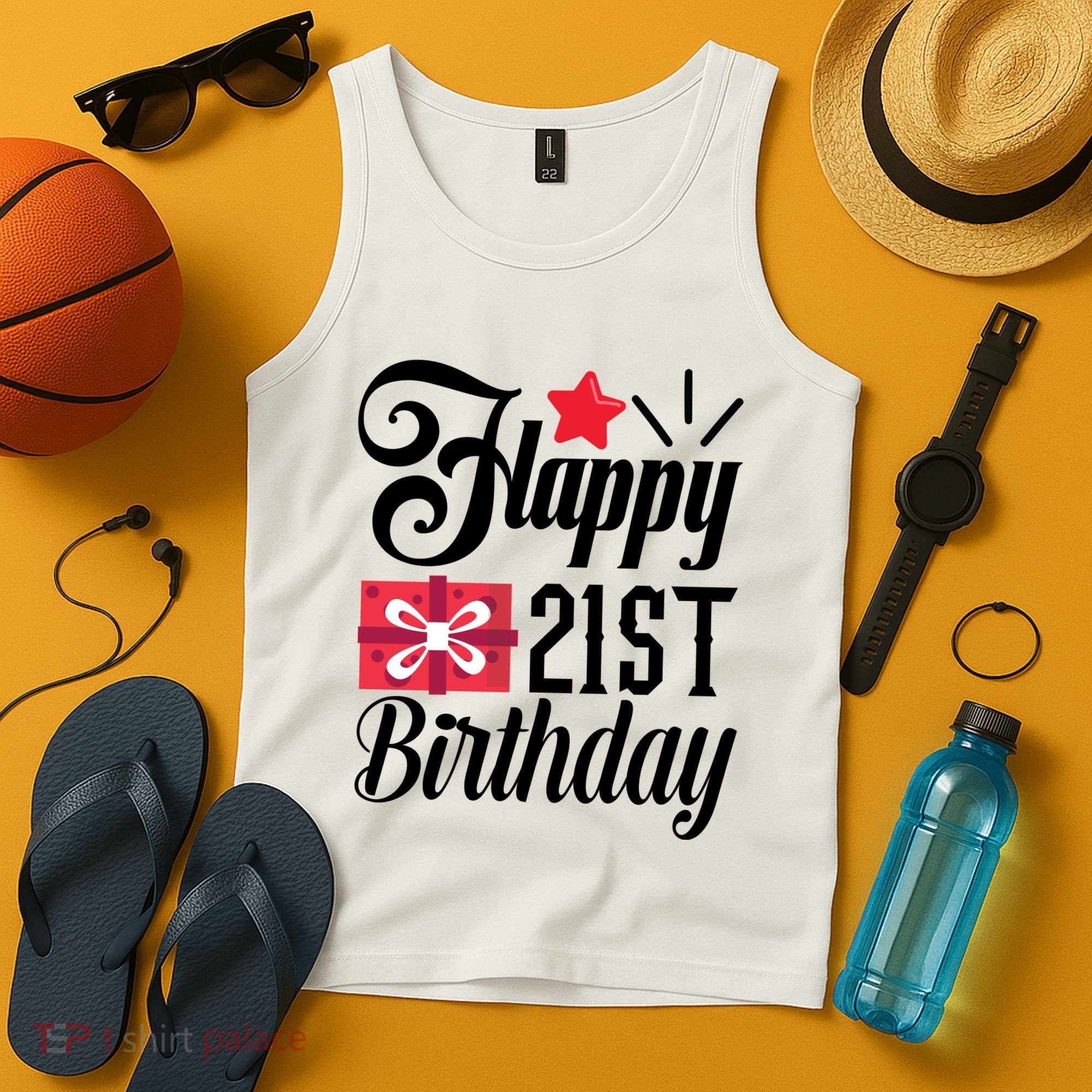 Celebrate 21st Birthday Milestone Graphic Tank Top