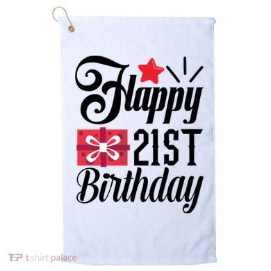 Celebrate 21st Birthday Milestone Graphic Golf Towel