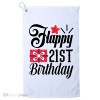 Celebrate 21st Birthday Milestone Graphic Golf Towel thumb 0