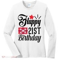 Celebrate 21st Birthday Milestone Graphic Women's Long Sleeve Shirt thumb 0