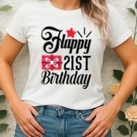 Celebrate 21st Birthday Milestone Graphic Women's T-Shirt thumb 2