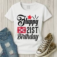 Celebrate 21st Birthday Milestone Graphic Women's T-Shirt thumb 3