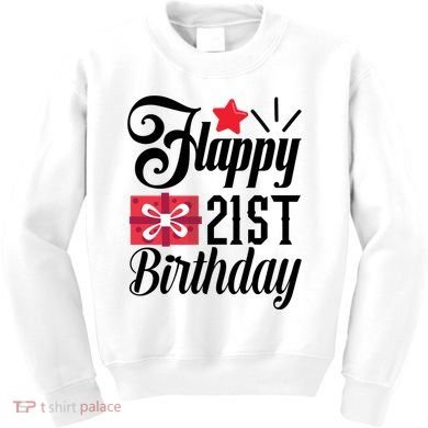 Celebrate 21st Birthday Milestone Graphic Kids Sweatshirt