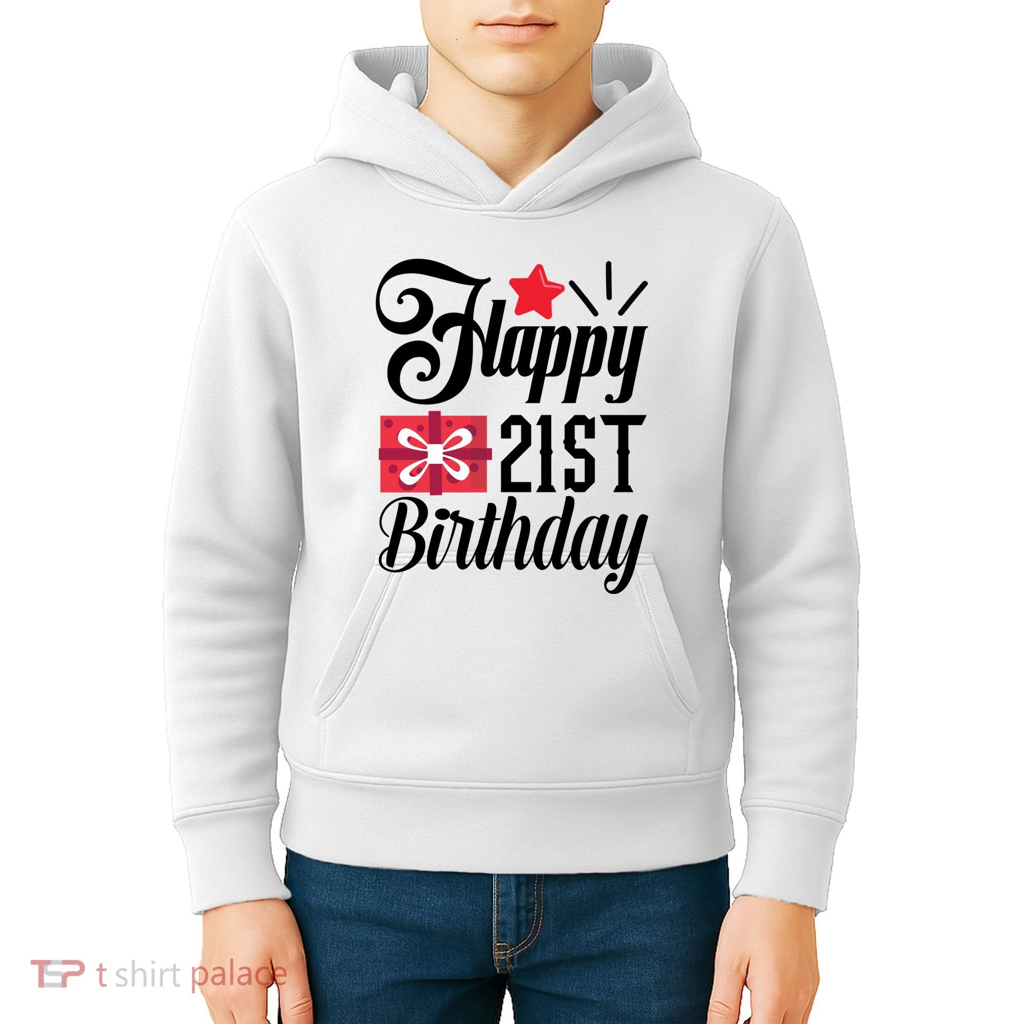 Celebrate 21st Birthday Milestone Graphic Kids Hoodie
