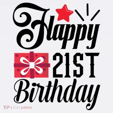 Celebrate 21st Birthday Milestone Graphic Short Acrylic Beanie