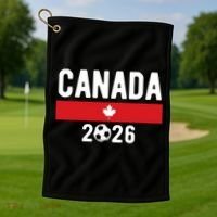 Canada 2026 Classic Canadian Soccer Fan Golf Towel thumb 1