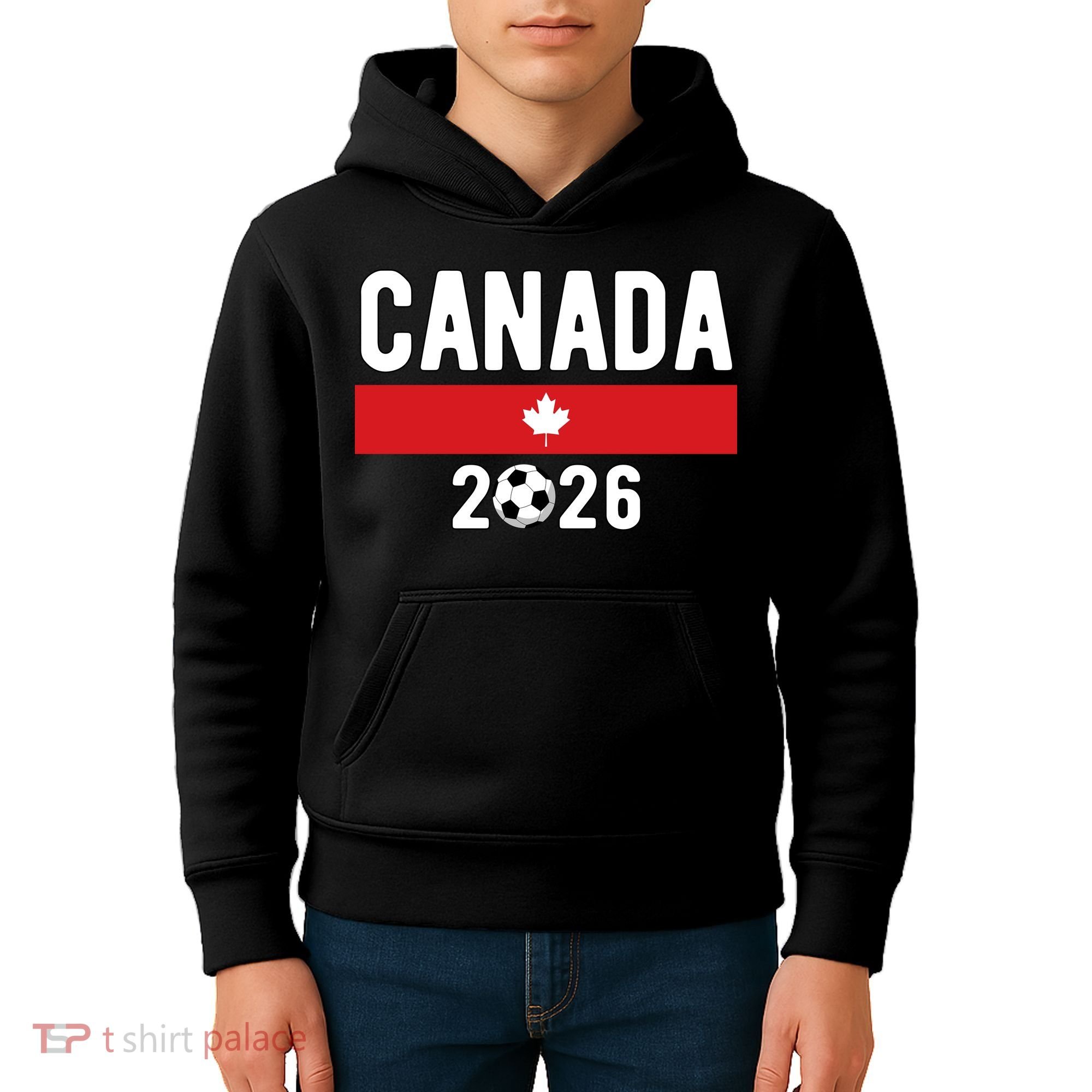 Canada 2026 Classic Canadian Soccer Fan Kids Hoodie
