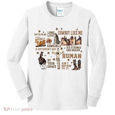 Long Live Country Music Kids Long Sleeve Shirt