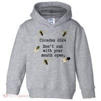 Cicada 2024 Cicadas Funny Cicada Toddler Hoodie thumb 0