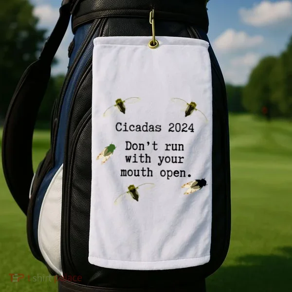 Cicada 2024 Cicadas Funny Cicada Golf Towel