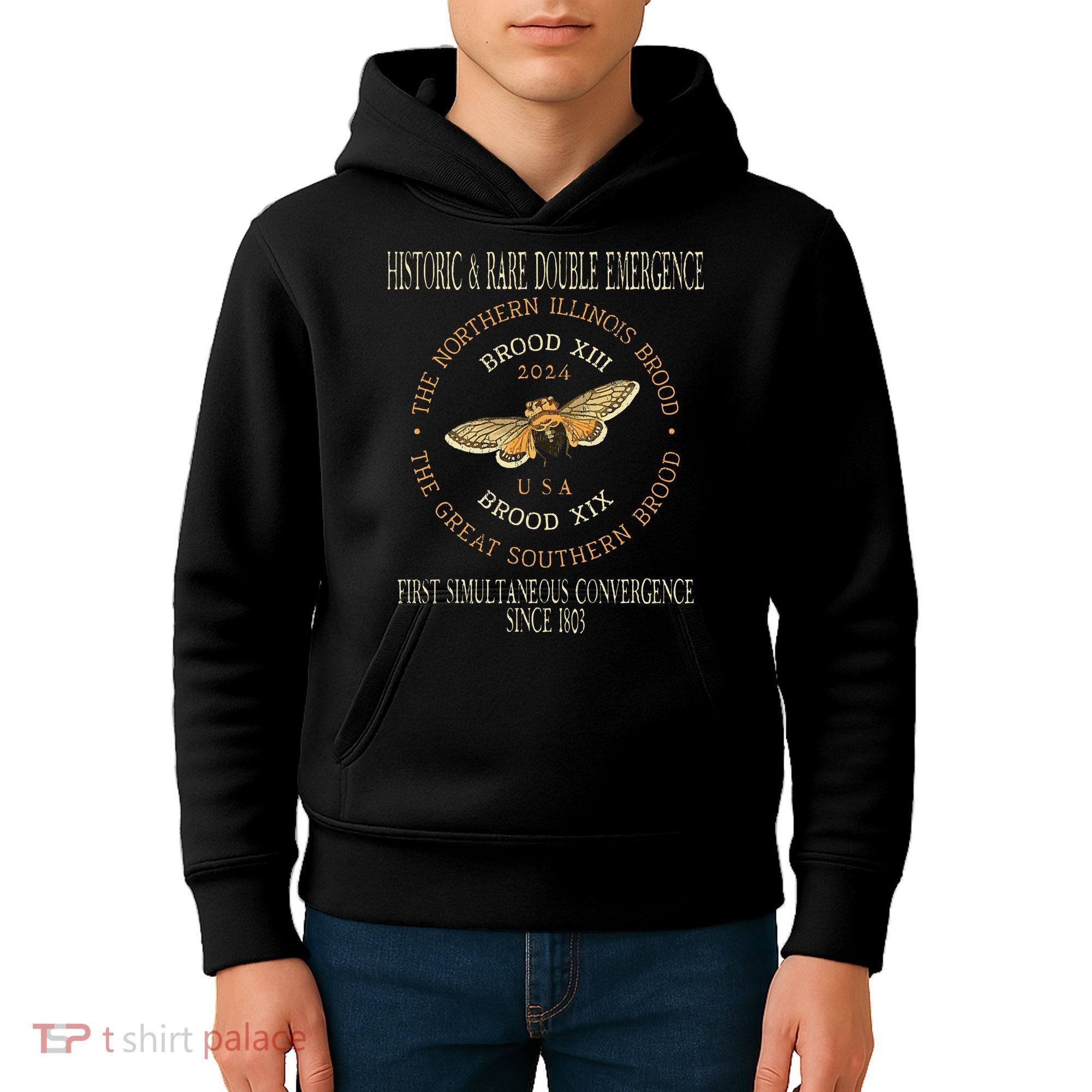 Cicada 2024 Event Brood Xix & Xiii Emergence Kids Hoodie