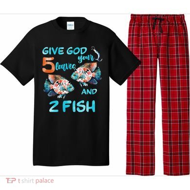 Christian 2 Fishes 5 Breads 5000 Against The Current Pajama Set