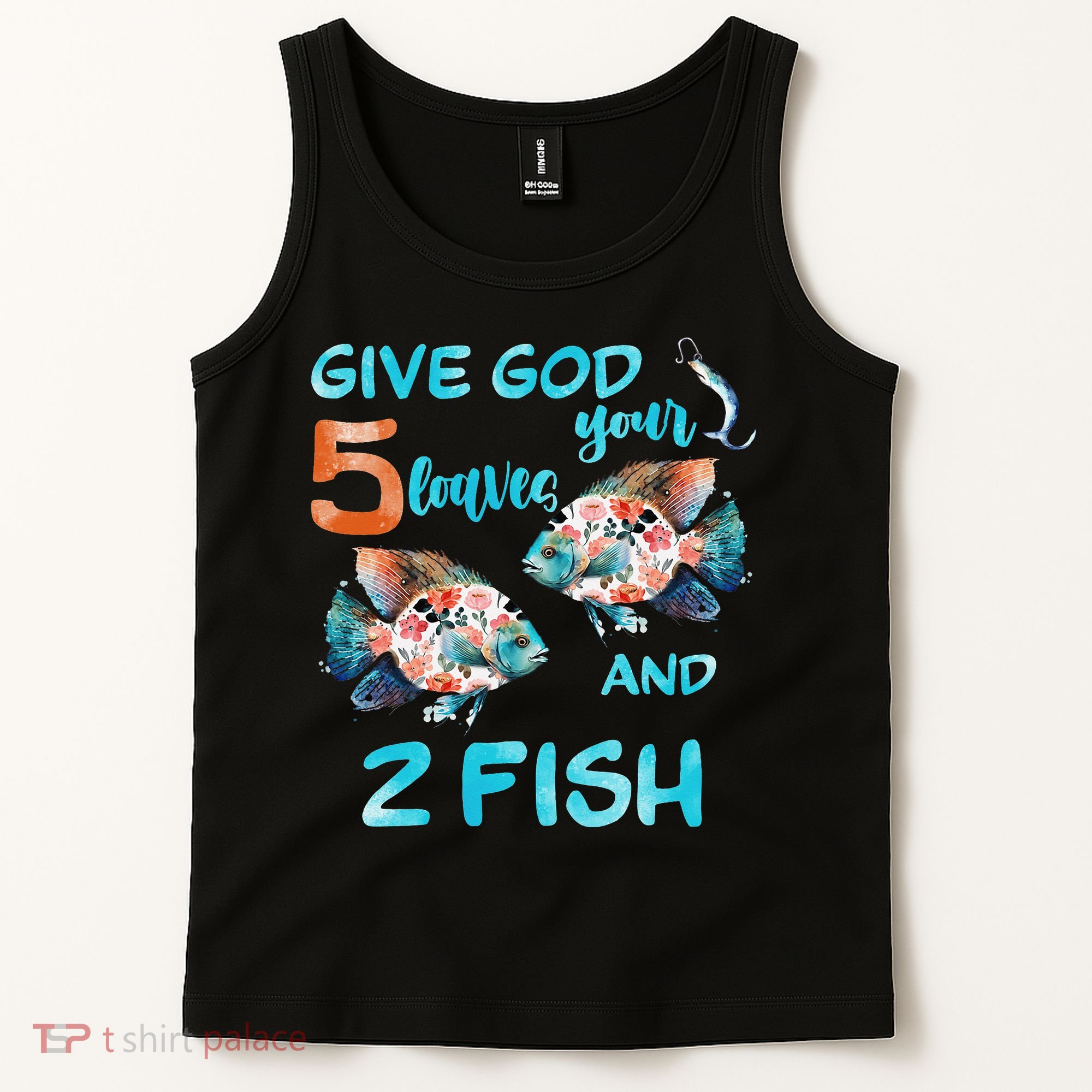 Christian 2 Fishes 5 Breads 5000 Against The Current Tank Top