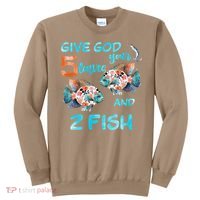 Christian 2 Fishes 5 Breads 5000 Against The Current Sweatshirt thumb 0