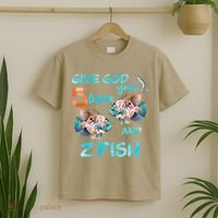 Christian 2 Fishes 5 Breads 5000 Against The Current T-Shirt thumb 2