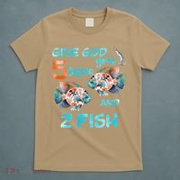 Christian 2 Fishes 5 Breads 5000 Against The Current T-Shirt thumb 5
