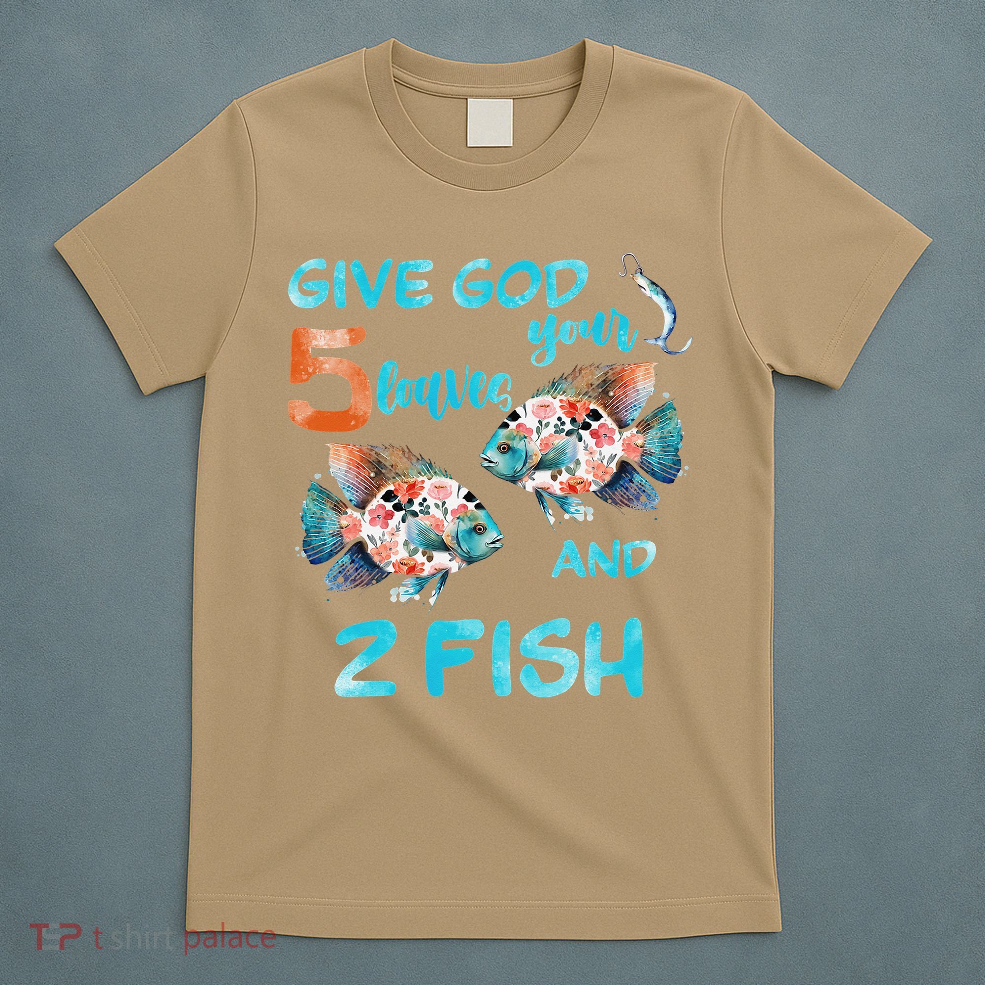 Christian 2 Fishes 5 Breads 5000 Against The Current T-Shirt