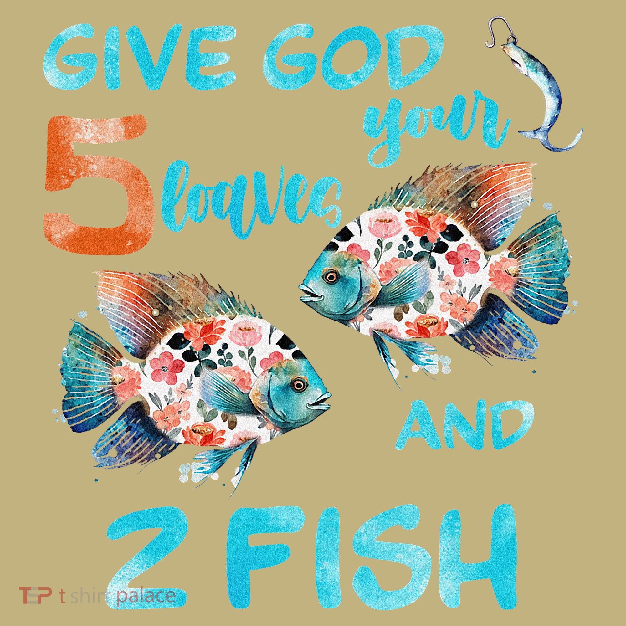 Christian 2 Fishes 5 Breads 5000 Against The Current T-Shirt