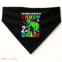 Crush 2Nd Grade Smart Dinosaur First Day Of Second Grade Cool Gift USA-Made Doggie Bandana thumb 0