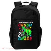 Crush 2Nd Grade Smart Dinosaur First Day Of Second Grade Cool Gift Backpack thumb 0