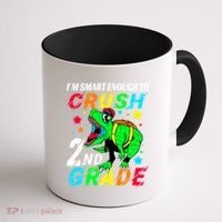 Crush 2Nd Grade Smart Dinosaur First Day Of Second Grade Cool Gift Coffee Mug thumb 1