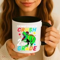 Crush 2Nd Grade Smart Dinosaur First Day Of Second Grade Cool Gift Coffee Mug thumb 3